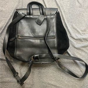 Black leather Coach Backpack